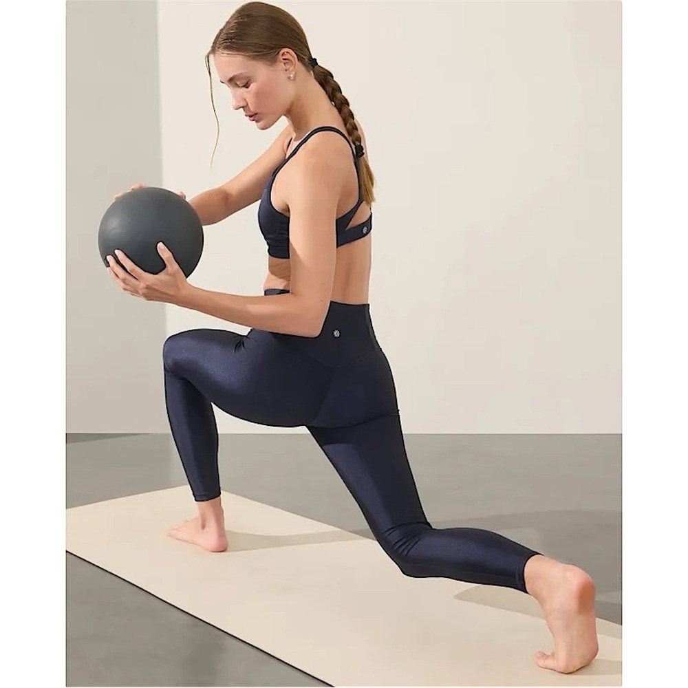 Athleta • Elation Ultra High Rise Sheen Ankle Legging in Navy✨